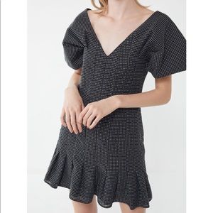 Keepsake Mercy Dotted Puffsleeve Dress